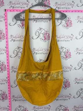 Thailand bag Mustard Yellow Elephant Embroidered Hobo Bag